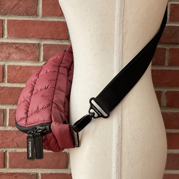 Vee Collective Berlin Burgundy Quilted “Porter”Sling Crossbody Bag NWOT - Picture 12 of 15